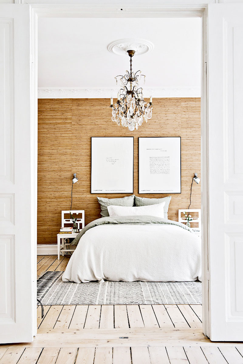 Bedroom chandelier wood