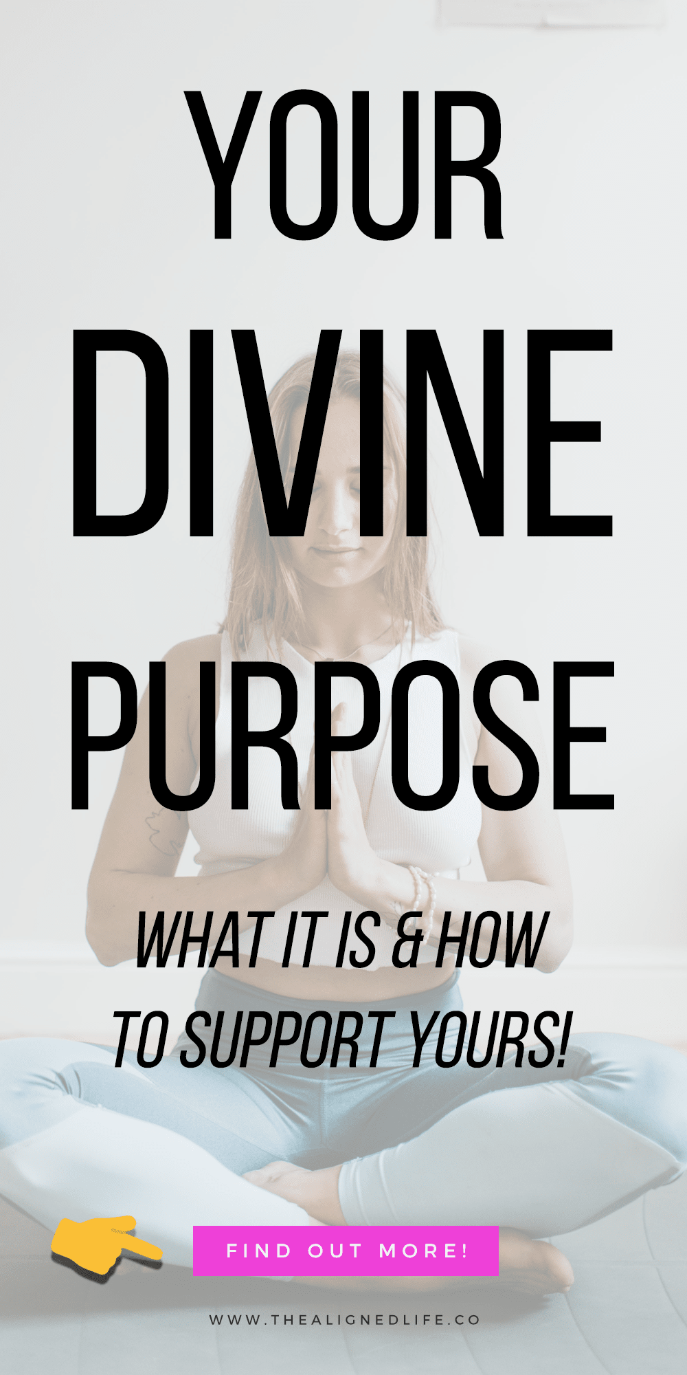 girl meditating with text Your Divine Purpose: What It Is & How To Support Yours