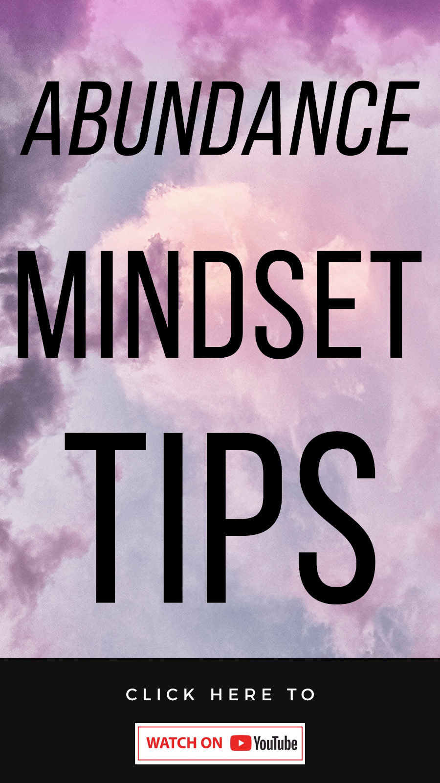 purple background with text How To Cultivate An Abundance Mindset