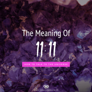 purple crystals with text How To Talk To The Universe: What Does 1111 Mean?