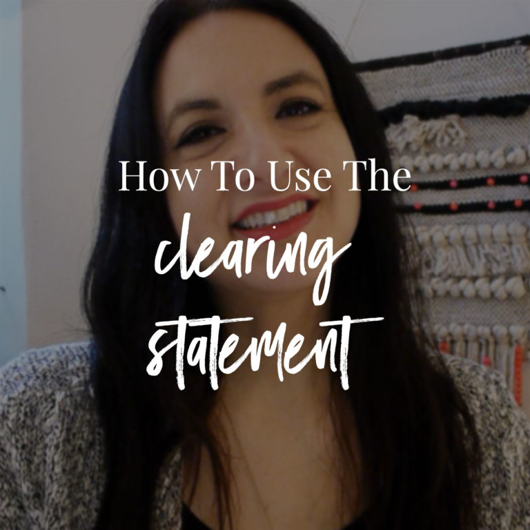 Video: How To Use The Clearing Statement