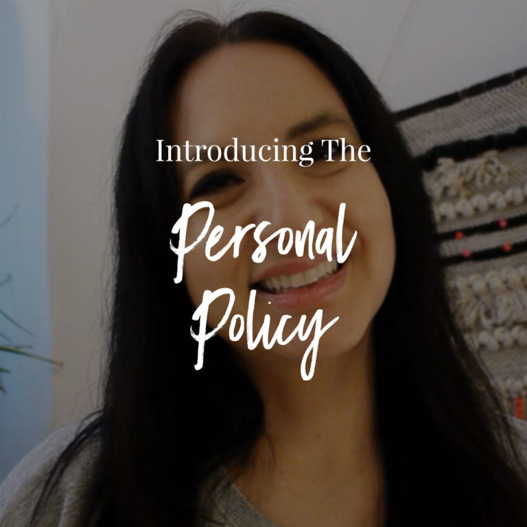 Video: Introducing The “Personal Policy”