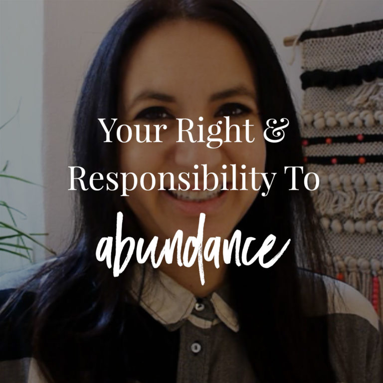 Video: Your Right & Responsibility To Abundance
