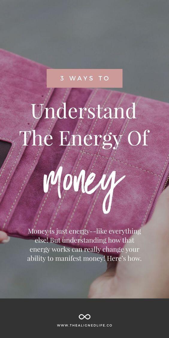 pink wallet with text that reads 3 Ways To Understand The Energy Of Money