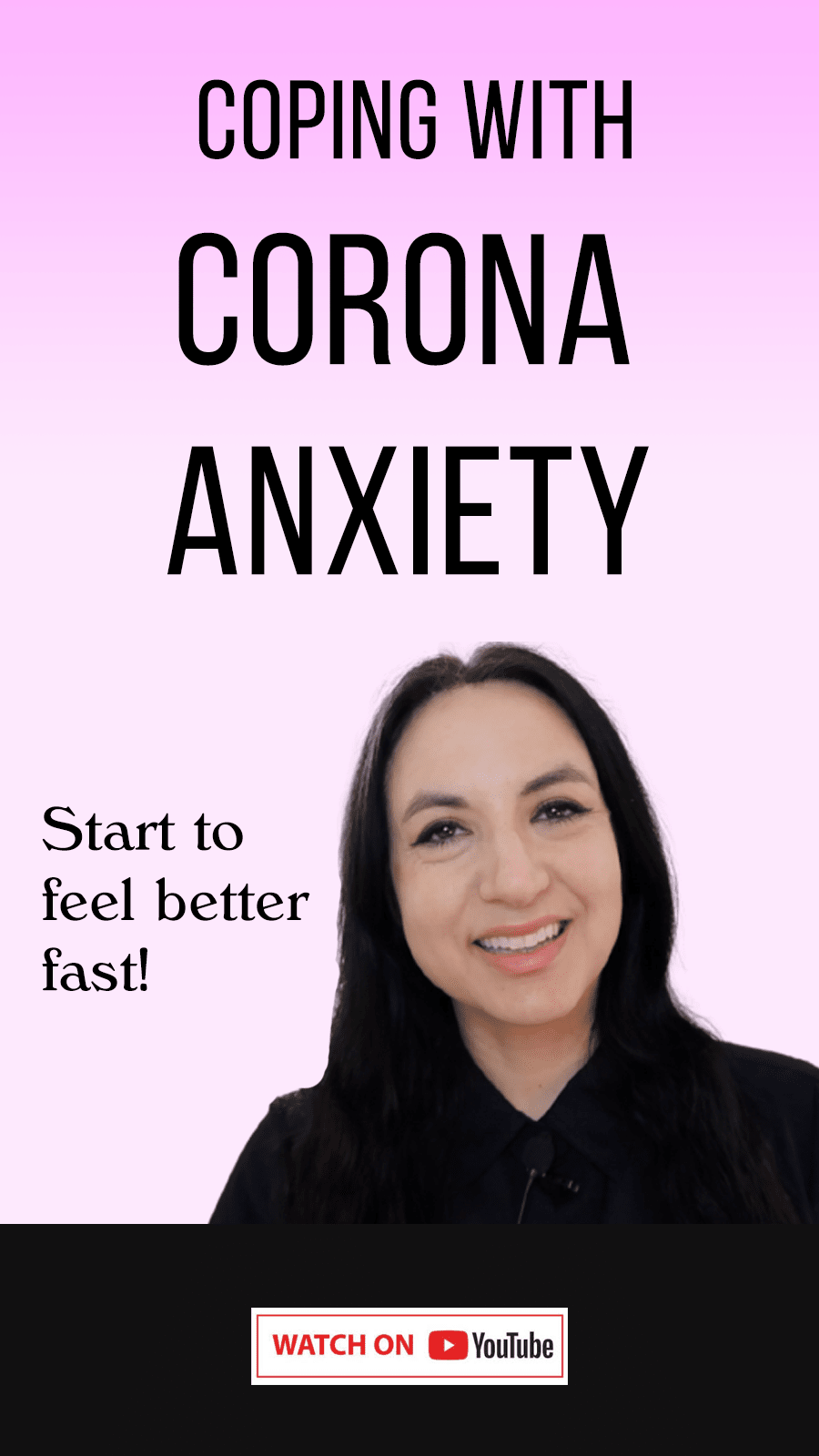 Jenn Stevens with text How To Cope With Corona Anxiety & Stress