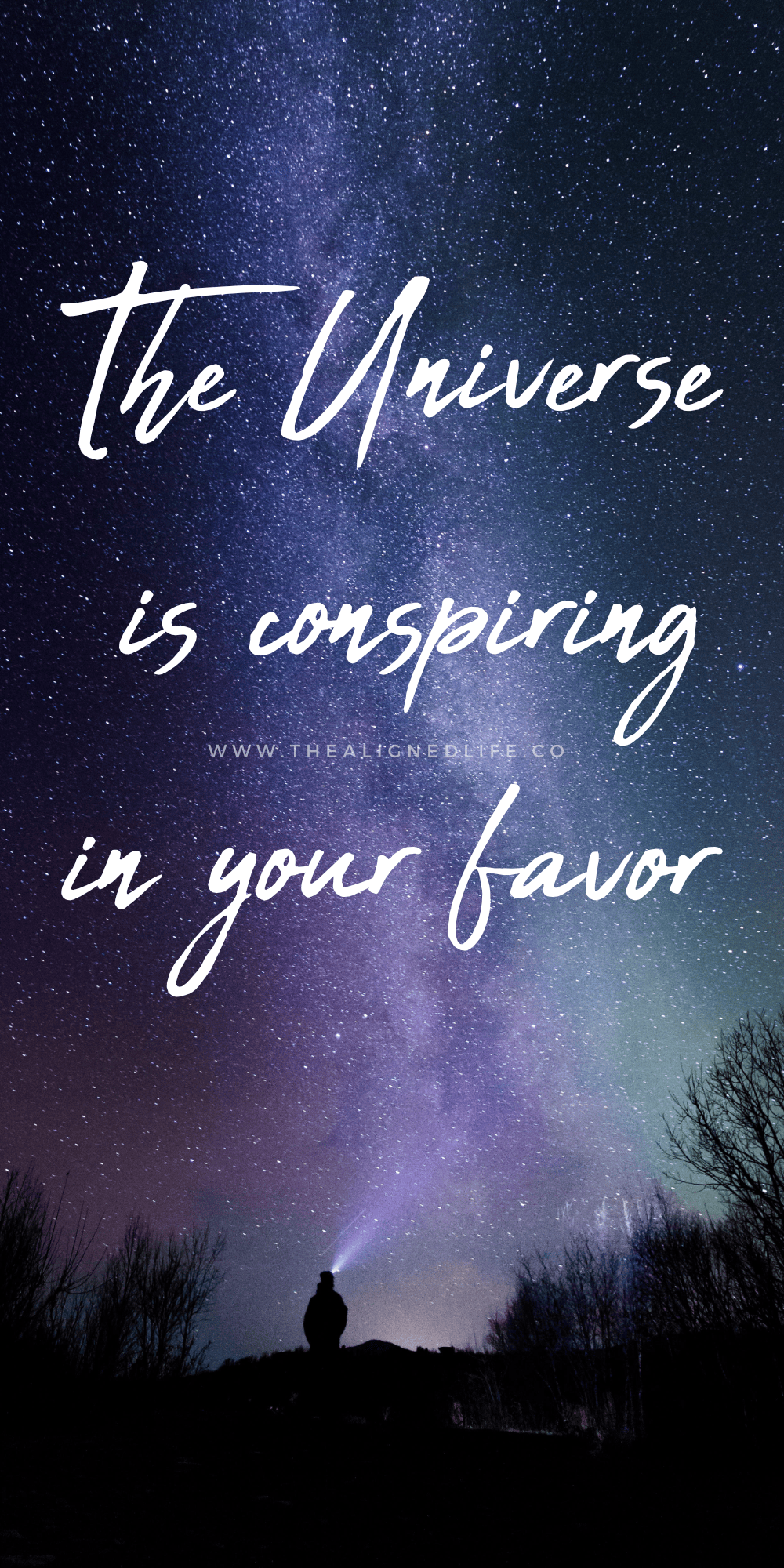 The Universe is conspiring in your favor | Manifestation Wallpaper | The Aligned Life