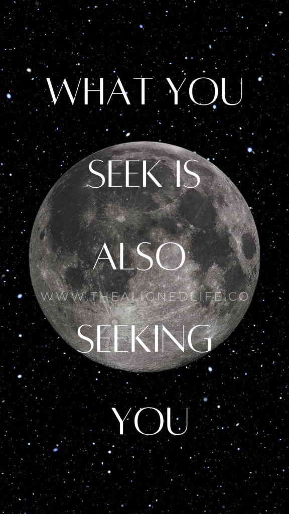 What You Seek Is Also Seeking You