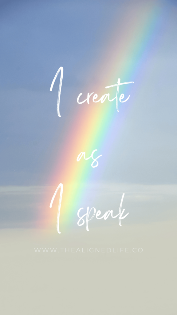 I Create As I Speak Wallpaper | Free Manifestation Wallpaper