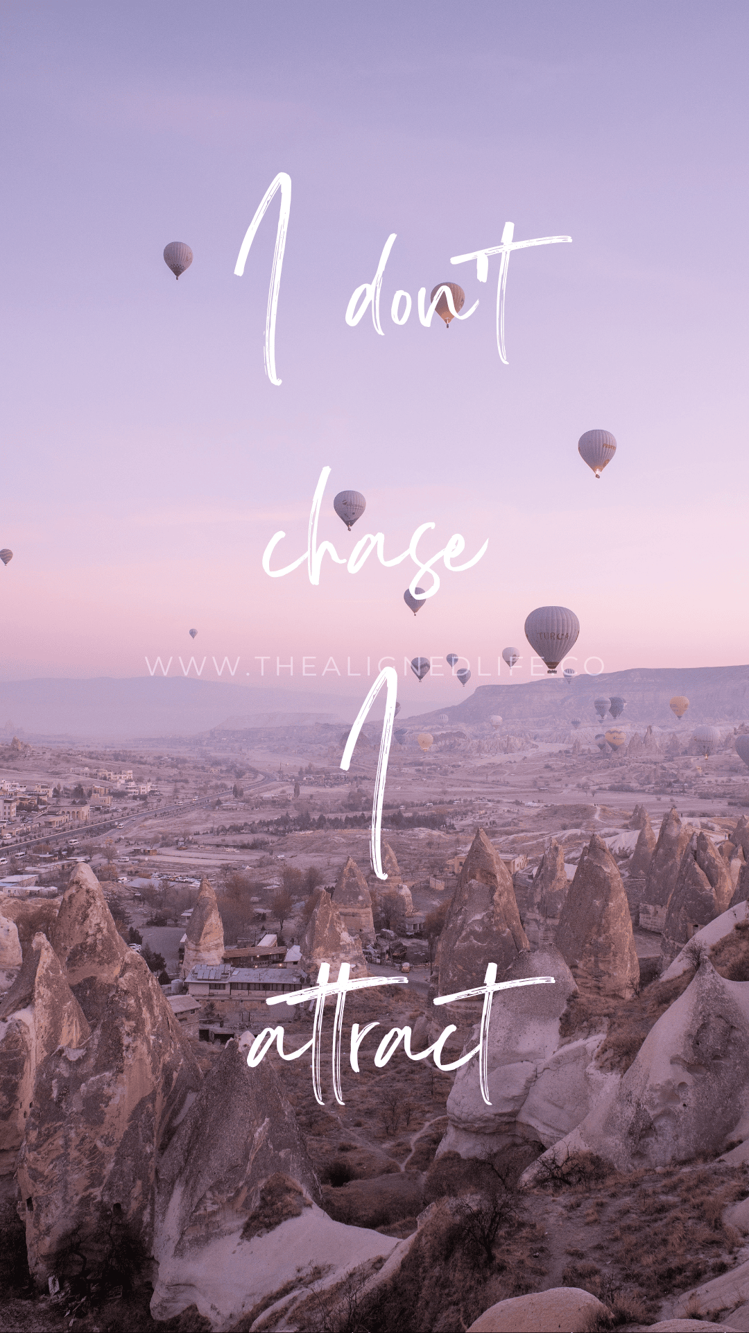 I Don't Chase I Attract | Free Manifestation Wallpaper