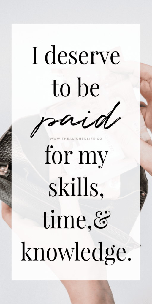 Powerful Money Affirmations | I Deserve To Be Paid For My Skills, Time & Knowledge | The Aligned Life Manifestation Blog