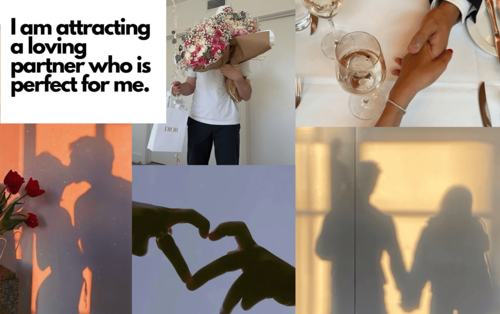 I Am Attracting A Loving Partner | Manifest Love Vision Board Desktop Wallpaper