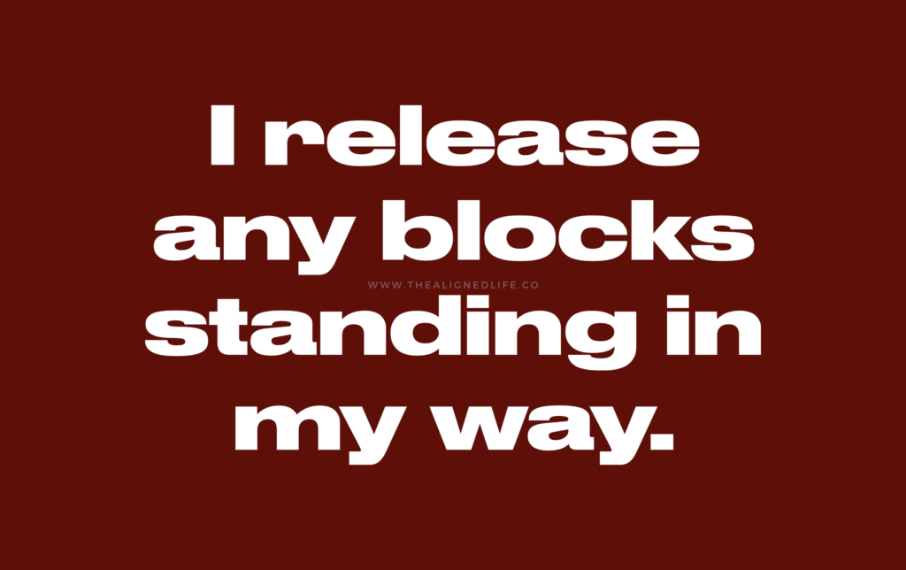 I Release Any Blocks | Manifestation Wallpaper Desktop