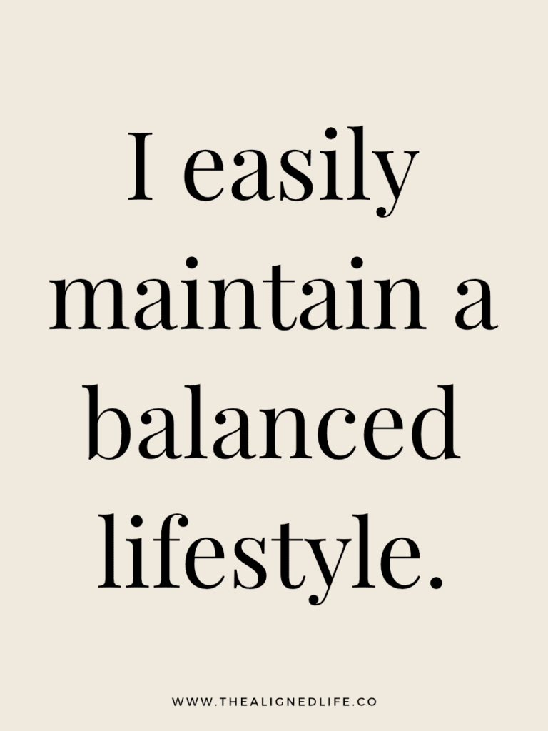 I easily maintain a healthy lifestyle. | 100 Health & Beauty Affirmations | The Aligned Life Manifestation Blog
