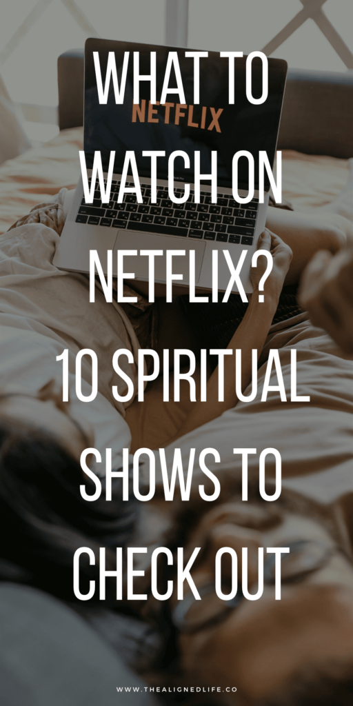 couple watching Netflix on a laptop in bed | Spiritual Shows To Watch On Netflix | The Aligned Life Manifestation Blog