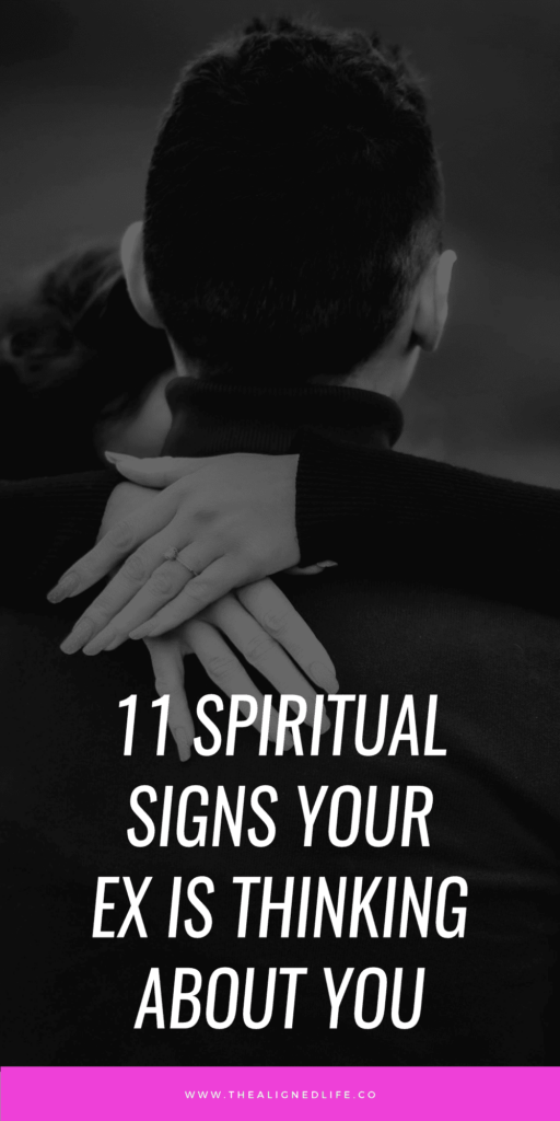 woman with engagement ring with her hands around a man's neck | 11 Spiritual Signs Your Ex Is Thinking About You | The Aligned Life