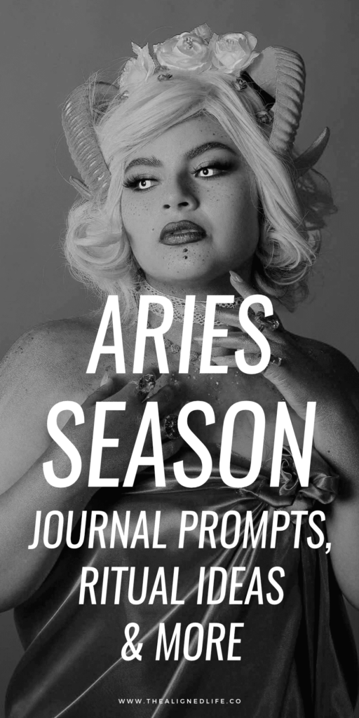 woman with horns on her head | Aries Season Report: Journal Prompts, Ritual Ideas & More | The Aligned Life Manifestation + Spirituality Blog