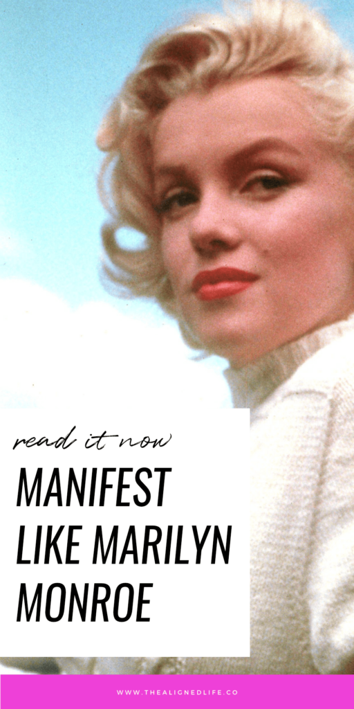 Marilyn Monroe in a white sweater | The Marilyn Monroe Manifestation Technique | The Aligned Life Manifestation Blog
