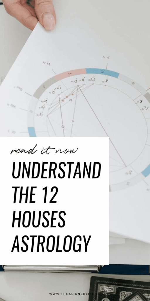 photo of a woman's hands holding an astrological chart | Understanding The 12 Houses in Astrology | The Aligned Life Spirituality & Manifestation Blog