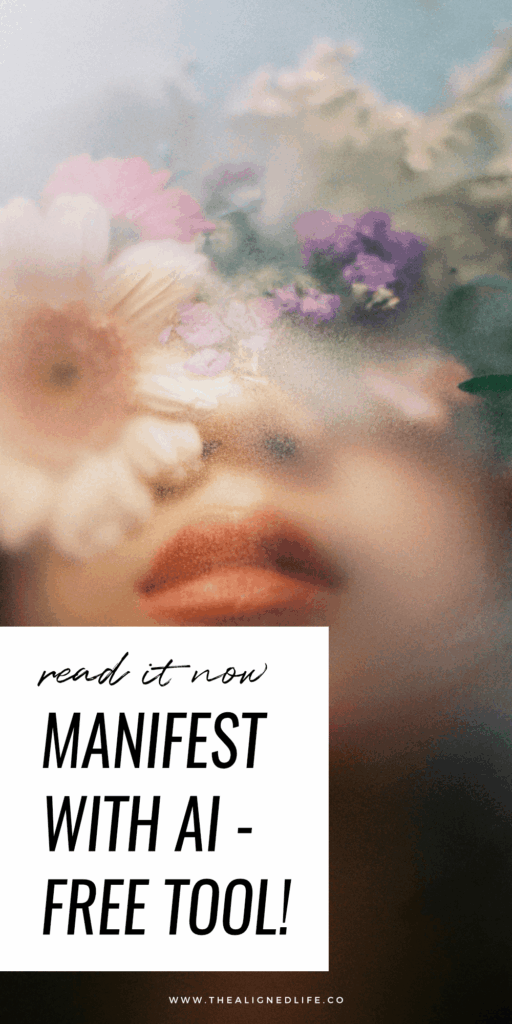 blurry photo of a woman with flowers on her head | Manifest With AI - Free GPT Tool | The Aligned Life Manifestation Blog