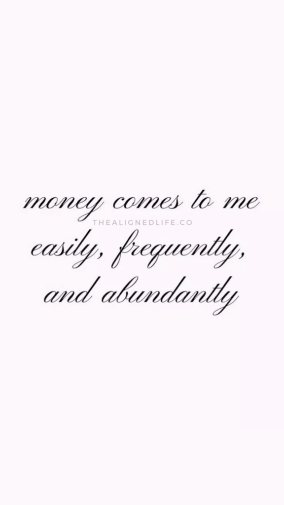 Money Comes To Me Easily | Manifestation Wallpaper