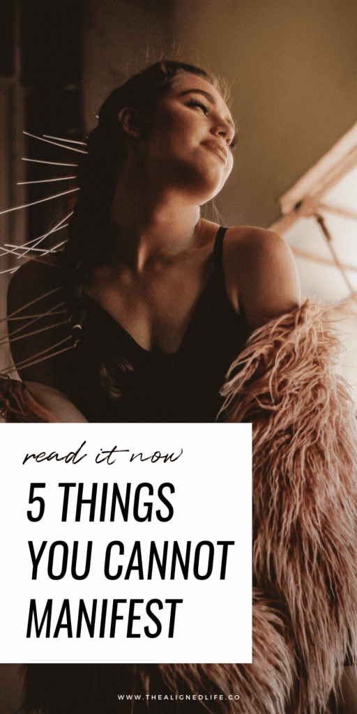 woman in a furry coat next to a railing | 5 Things You Cannot Manifest | The Aligned Life Manifestation Blog