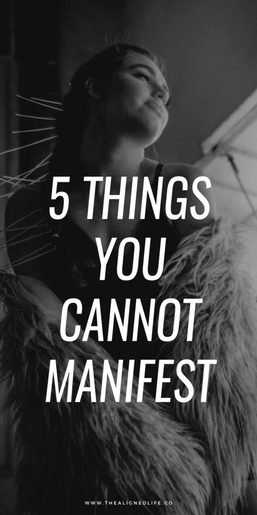 woman in a furry coat next to a railing | 5 Things You Cannot Manifest | The Aligned Life Manifestation Blog