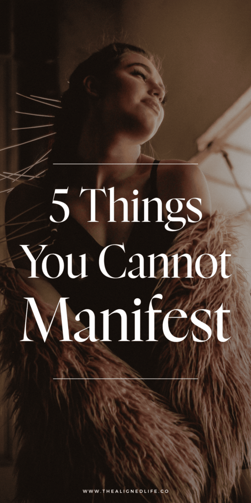 woman in a furry coat next to a railing | 5 Things You Cannot Manifest | The Aligned Life Manifestation Blog