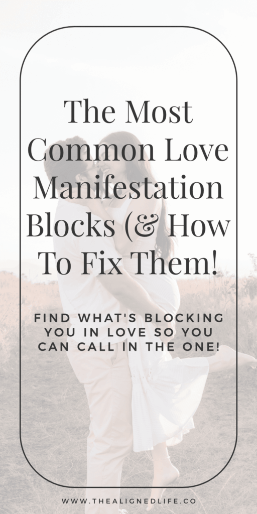 couple wearing white kissing in a field | Top Love Manifestation Blocks (& How To Fix Them!) | The Aligned Life Manifestation Blog