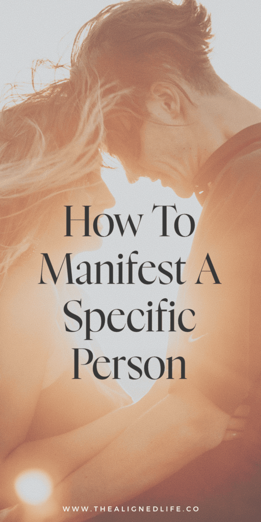couple embracing with the sun behind them | How To Manifest A Specific Person | The Aligned Life Manifestation Blog