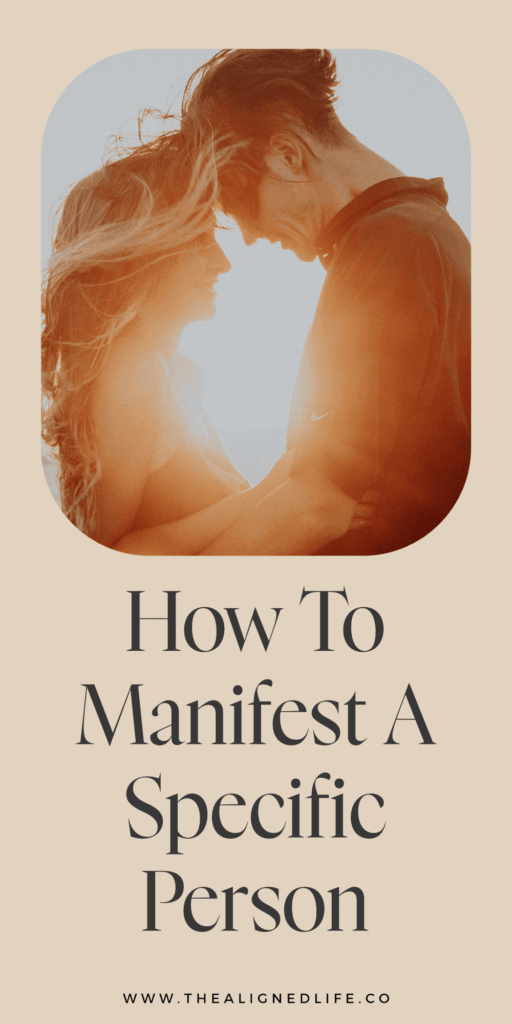 couple embracing with the sun behind them | How To Manifest A Specific Person | The Aligned Life Manifestation Blog