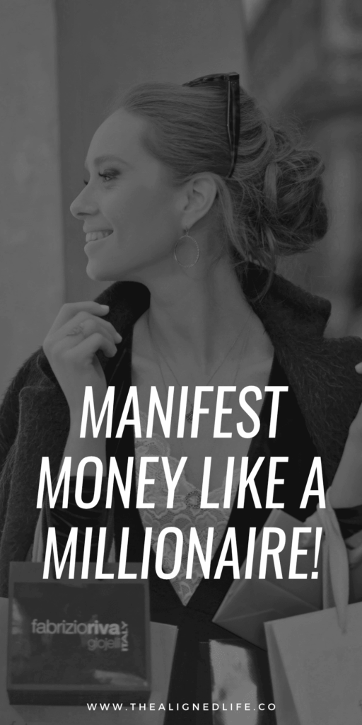 woman with shopping bags looking in a store window | How To Manifest Money Like A Millionaire | The Aligned Life Manifestation Blog