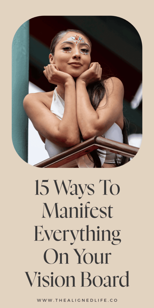 woman with jewels on her face | 15 Ways To Manifest Everything On Your Vision Board | The Aligned Life Manifestation Blog