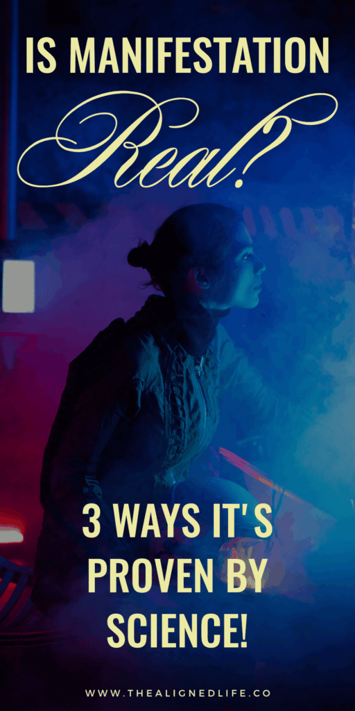 woman in purple and blue fog | Is Manifestation Real? 3 Ways It's Proven By Science | The Aligned Life Manifestation Blog