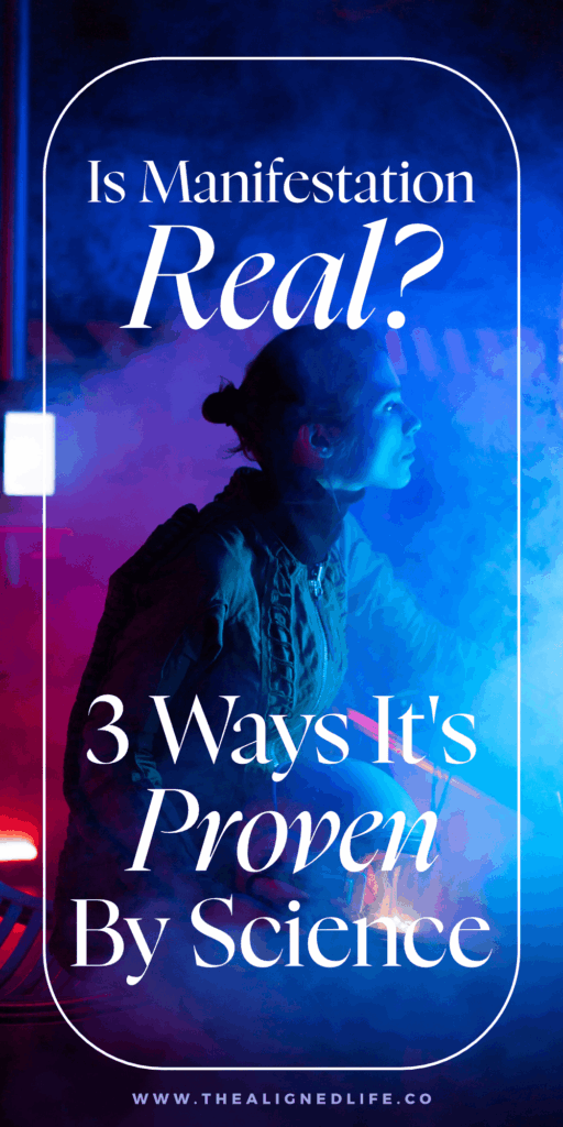 woman in purple and blue fog | Is Manifestation Real? 3 Ways It's Proven By Science | The Aligned Life Manifestation Blog