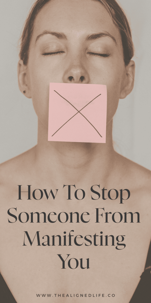 woman with a post it note over her note | Stop Someone From Manifesting You | The Aligned Life Manifestation Blog