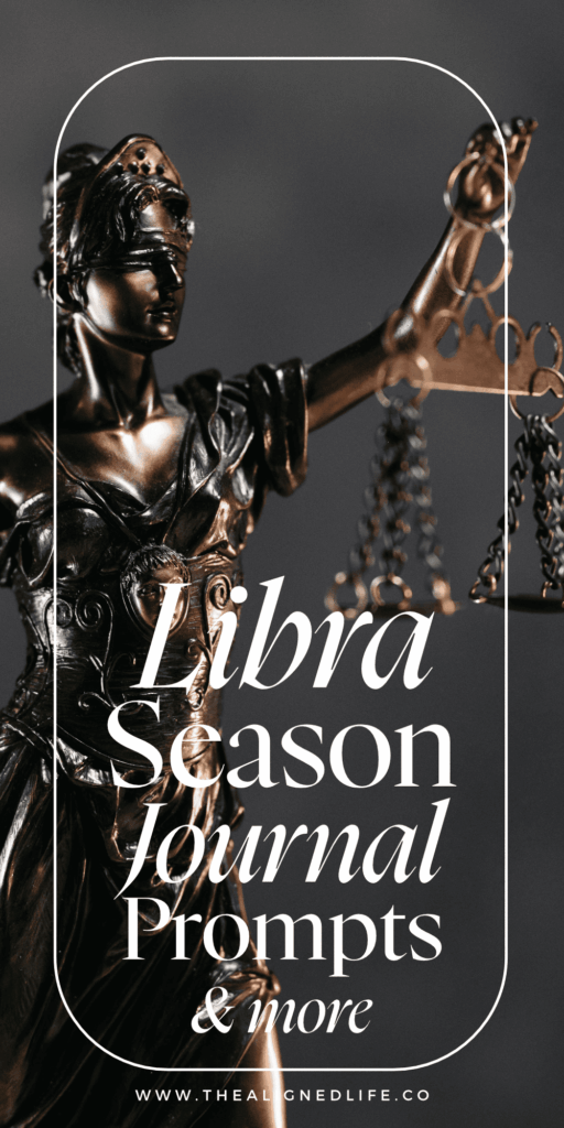 bronze statue of justice holding scales | Libra Season: Journal Prompts, Ritual Ideas & More