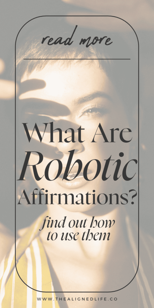 woman with her hand up | How to Use Robotic Affirmations for Manifestation