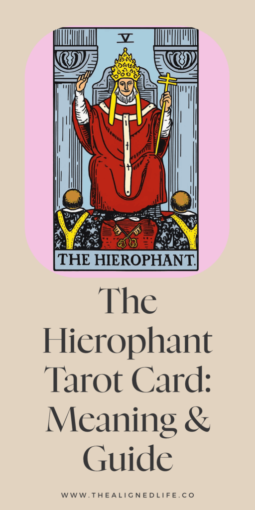 the Hierophant tarot card from Rider Waite deck | The Hierophant Tarot Card Meaning & Guide