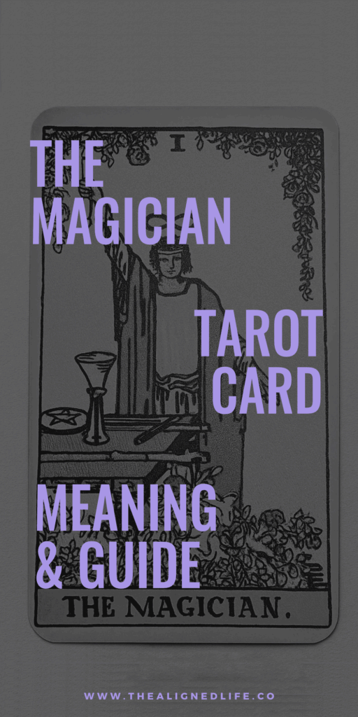 black and white photo of the Rider Waite Magician Tarot Card | The Magician Tarot Card Meaning & Guide