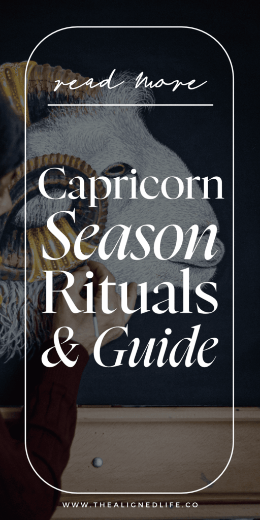 man painting a goat on a blue wall | Capricorn Season Guide: Rituals, Journal Prompts + More