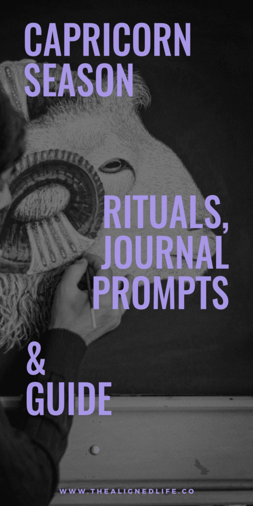 man painting a goat on a blue wall | Capricorn Season Guide: Rituals, Journal Prompts + More