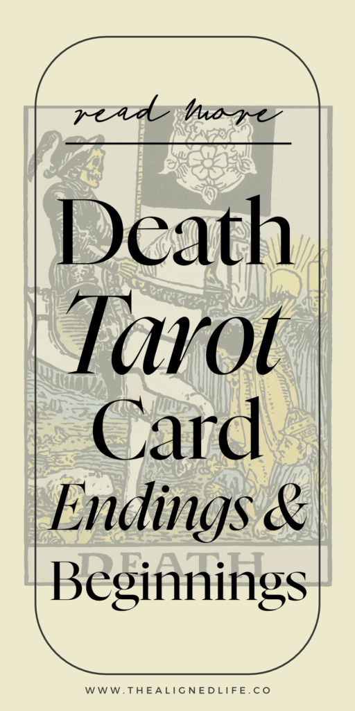 the Grim Reaper rides a white horse | the Death card from the Rider Waite tarot deck