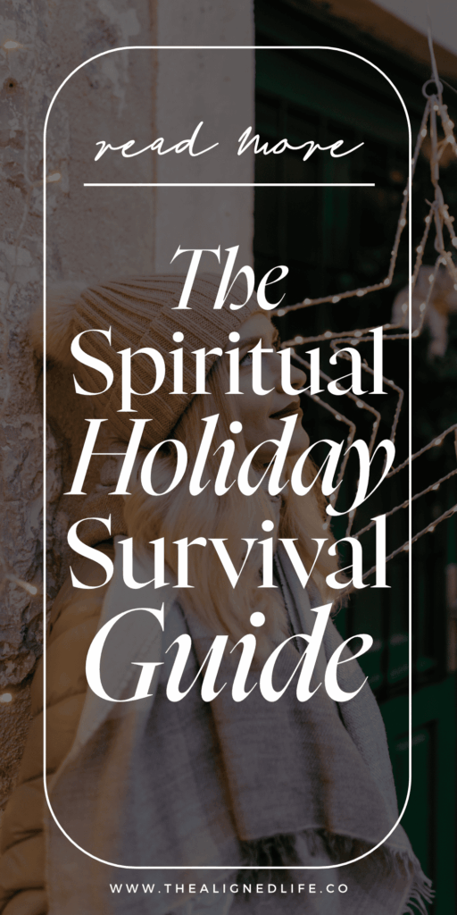 blonde woman in a beanie stands next to a star ornament | The Spiritual Holiday Survival Guide: Stay Chill Not Triggered