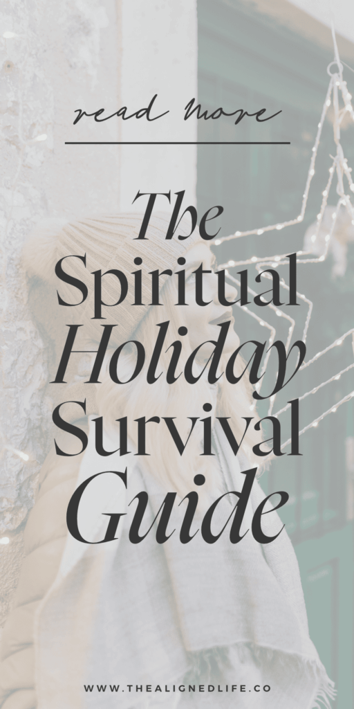 blonde woman in a beanie stands next to a star ornament | The Spiritual Holiday Survival Guide: Stay Chill Not Triggered