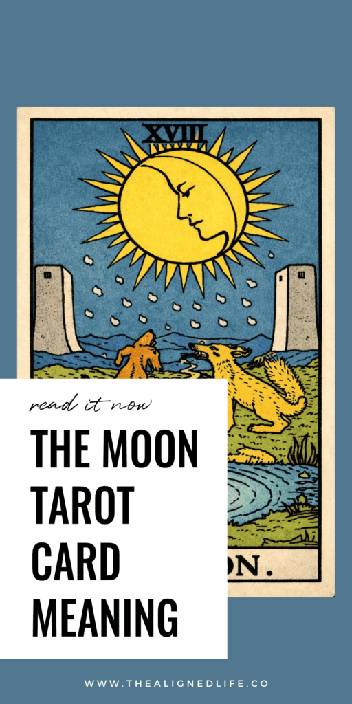 dogs howl at the full moon | The Moon tarot card from the Rider Waite tarot deck