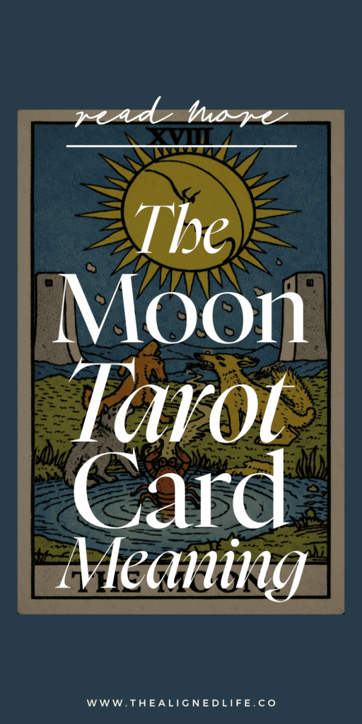 dogs howl at the full moon | The Moon tarot card from the Rider Waite tarot deck