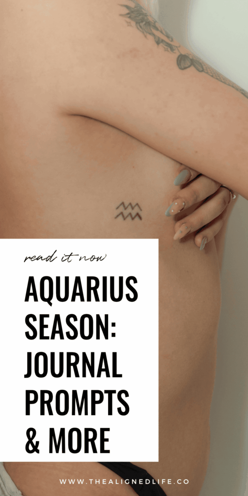 woman's ribcage with the symbol for Aquarius | Aquarius Season Report: Journal Prompts, Ritual Ideas & More