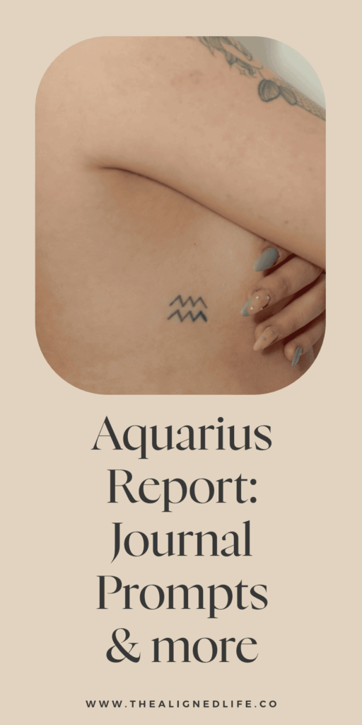 woman's ribcage with the symbol for Aquarius | Aquarius Season Report: Journal Prompts, Ritual Ideas & More