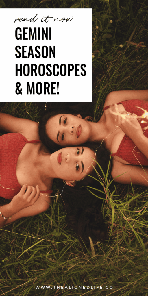 twins with dark hair lying in grass | Gemini Season: Journal Prompts, Ritual Ideas, Horoscopes & More! | The Aligned Life Manifestation & Spirituality Blog