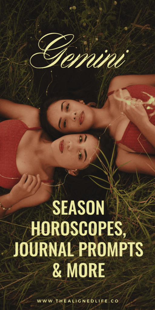 twins with dark hair lying in grass | Gemini Season: Journal Prompts, Ritual Ideas, Horoscopes & More! | The Aligned Life Manifestation & Spirituality Blog